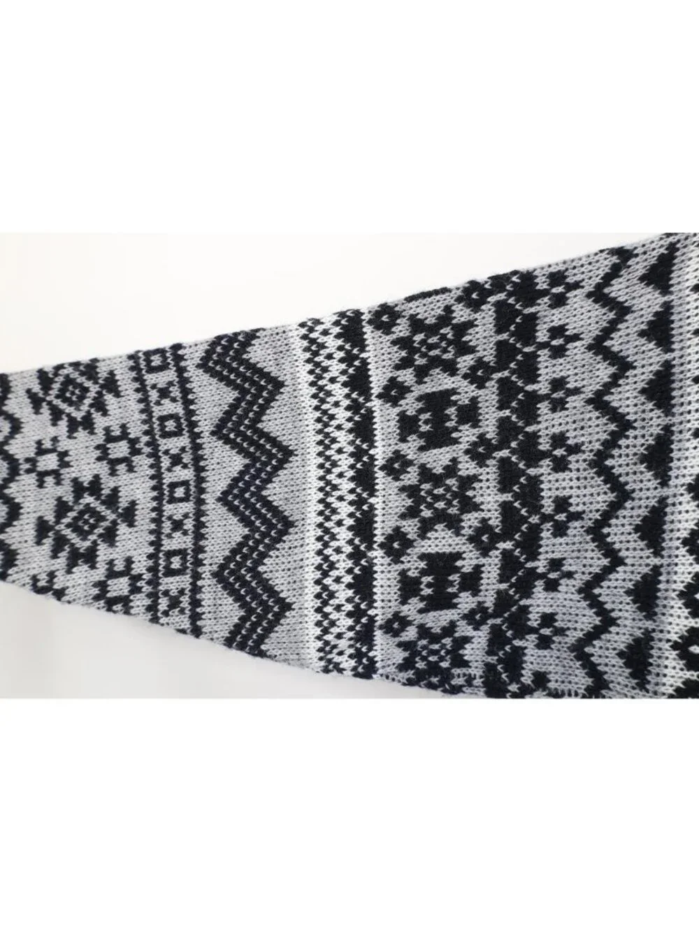 Vintage 90s Streetwear Womens Large Fair Isle Knit Henley Sweater USA Acrylic - Picture 6 of 11
